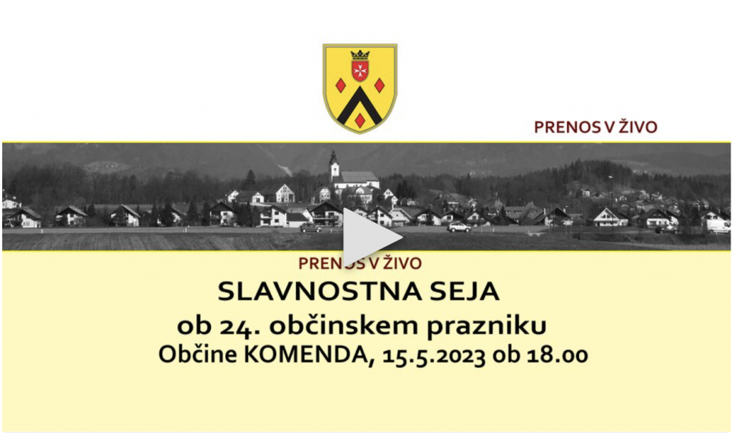 Slavnostna seja ob 24. občinskem prazniku Občine Komenda